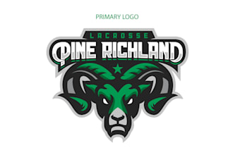 design elegant pine richland lacrosse logo