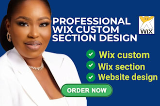 design wix custom section website, wix section design, wix custom sections