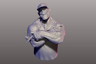 do 3d character sculpt for printing