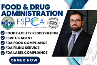 provide fda registration, fda legal consultation, 510k dossier, supplement label