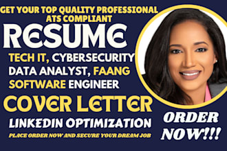 write faang, tech IT, devops engineer, software engineer, cyber security, resume
