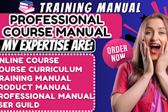 do training manual product manual  instructional manual training course guides