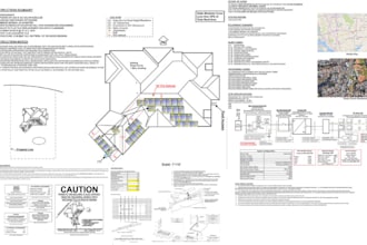 draw solar pv electrical engineering commercial residential permit plans drawing