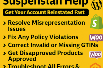 fix google merchant center suspension of misrepresentation