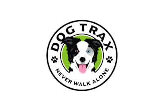 create sustainability classic a dog walking logo