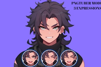 design custom pngtuber character model for streaming