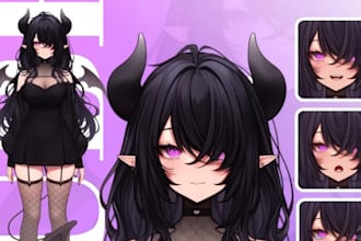 design and rig live 2d vtuber models 2dvtuber models vtuber commissions 2d anime