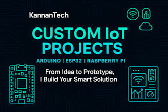 create custom iot projects with arduino, esp32 or raspberry pi