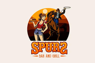 make professional country western logo for alaskan bar