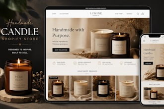 build handmade candle shopify store handmade candle website candle shopify store