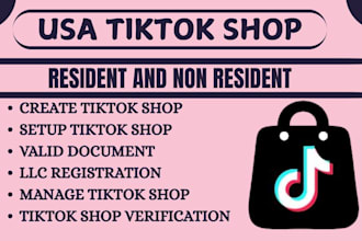 create USA tiktok shop setup USA tiktok shop business representative