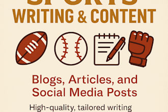 write engaging sports articles and blog posts