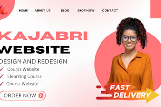kajabri website design elearning course website articulate 360 membership site