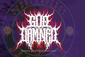 make brutal death metal, deathcore, black metal band logo