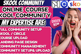 do and setup skool community mighty network circle so skool online course upload