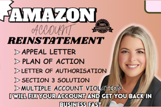 amazon account reinstatement, section 3 appeal letter, letter of authorization