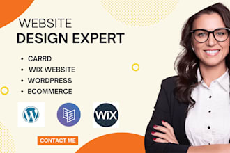 design and redesign wix website, carrd landing page online store wix studio
