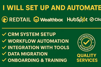 setup and automate redtail wealthbox zoho hubspot cilio CRM like a pro