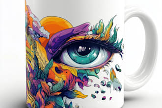 do wrap mug and starbucks cold cup design for etsy