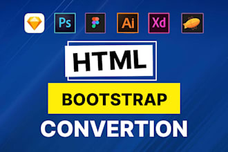 convert figma to html, psd to html, responsive bootstrap  tailwind CSS  website