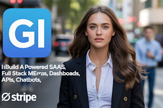 build ai powered saas, full stack mern apps, dashboards, apis, chatbots, stripe