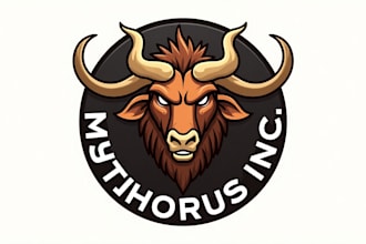 do awesome minotaur head mascot logo design