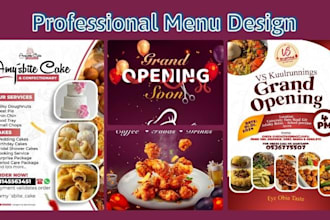 menu card, restaurant brochure, fast food flyer, custom menu, restaurant banner