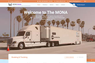 create logistics website, dispatch, trucking, cargo and freight broker website