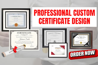 design modern certificate, diploma, award or training templates