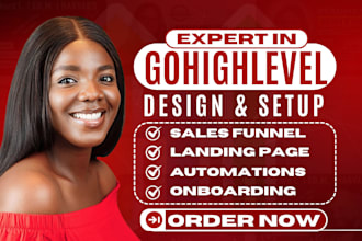 build gohighlevel sales funnel, go high level landing page, ghl website expert