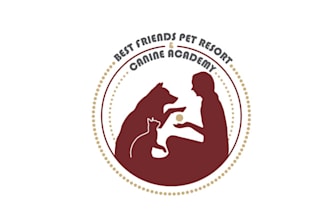 design iconic corporate pet resort logo