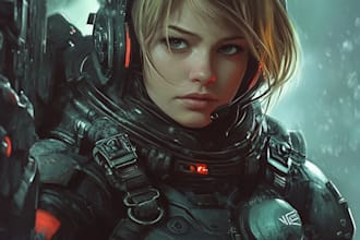 do star wars, game character or sci fi game character art in my style