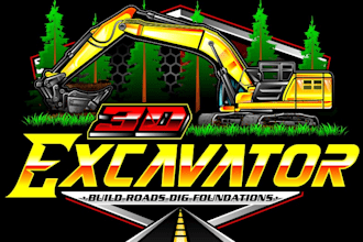 design wonderful excavator logo