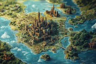 draw fantasy map illustration for dnd