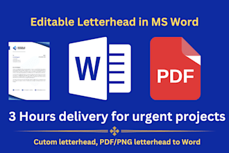 design professional letterhead template in ms word