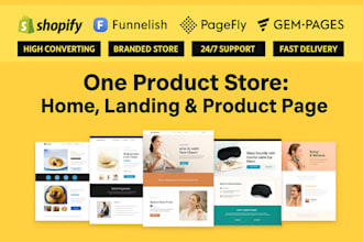 build shopify dropshipping one product by pagefly, funnelish, gempages and replo