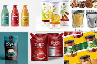 design custom mylar bag, food packaging, pouch and product label