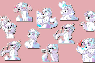 draw furry telegram sticker animated furry nsfw sticker pack discord stickers