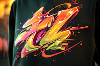 draw graffiti airbrush hand drawn letters for t shirts