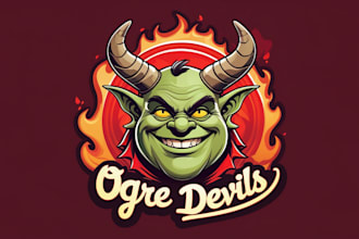 create high quality ogre devil logo for you with new concept