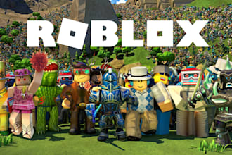 do full roblox game development, 2d roblox game, write roblox game script