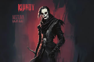 draw fantasy or horror character illustration