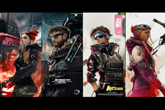 draw 2d game characters and game assets