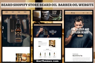 design beard oil shopify barbershop website beard oil store hair care website
