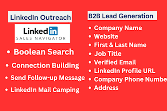 linkedin outreach and b2b lead generation using sales navigator