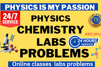 help in physics,chemistry, labs,and problems