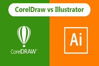 creative graphic design using adobe illustrator, coreldraw
