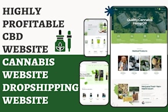 design cbd website cannabis website cbd store cannabis store dropshipping store
