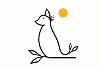 do simple, pet, abstract, minimalist, line art logo design