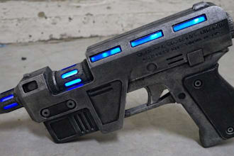 design 3d laser guns,pluse blaster,nova sniper,starlight rifle,ion blaster,ue5